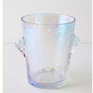 Anthropologie Zaza Glass Lustered Ice Bucket New